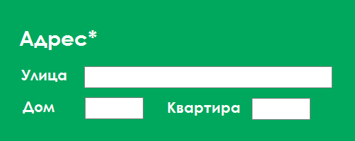 Строка Адрес в форме для записи на замер Строка Адрес в форме для записи на замер
